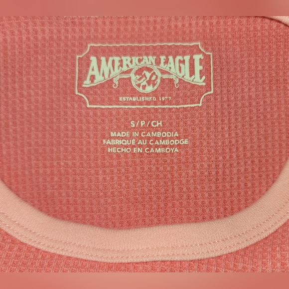 NWT American Eagle Waffle Thermal Long Sleeve Size Small - Picture 6 of 7